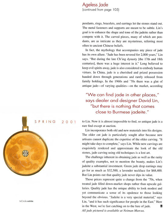 Jades Articles Jade Jewelry by David Lin